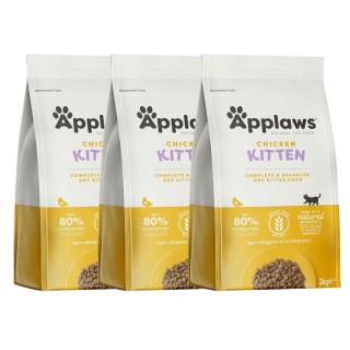 APPLAWS Cat Kitten Chicken 6 kg (3x2 kg) mit Huhn für Kätzchen