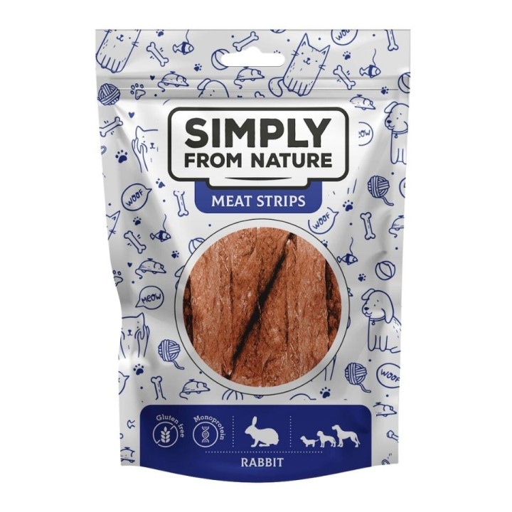 SIMPLY FROM NATURE Meat Strips Kaninchenfleischstreifen für Hunde 80 g