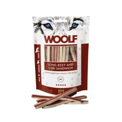 WOOLF Long Beef And Cod Sandwich 100g Sandwiches mit Rindfleisch und Kabeljau