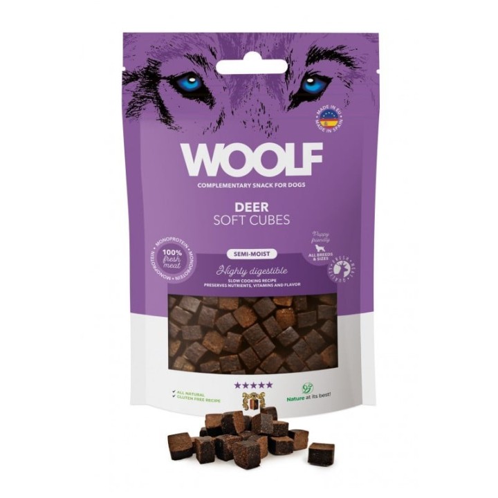 WOOLF Soft Cubes Deer Monoprotein 100g weiche Wildwürfel