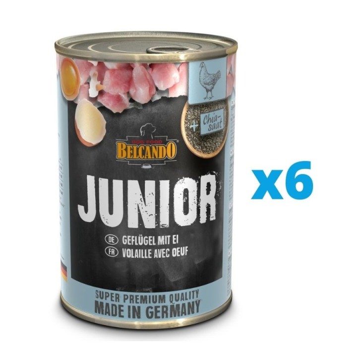 BELCANDO Junior Geflügel mit Ei 6x400 g