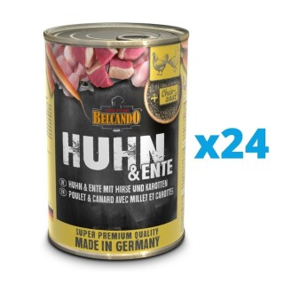 BELCANDO Super Premium Huhn &amp, Ente mit Hirse &amp, Karotten 24x400 g