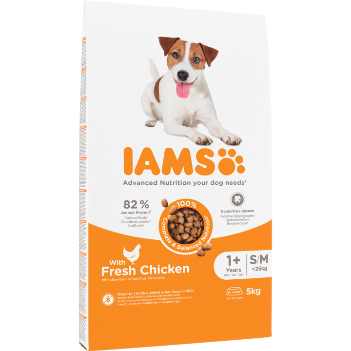 IAMS for Vitality für Hunde kleiner und mittelgroßer Rassen mit frischem Huhn 5 kg