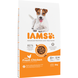 IAMS for Vitality Senior für ältere Hunde kleiner und mittelgroßer Rassen mit frischem Huhn 5 kg
