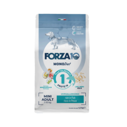 FORZA10 Mini Diet mit Fisch hypoallergenes Trockenfutter für ausgewachsene Hunde kleiner Rassen 1,5 kg