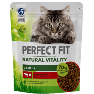 PERFECT FIT Natural Vitality 1+: Trockenfutter mit Rind und Huhn 650 g