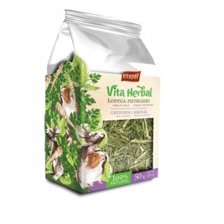 VITAPOL Vita Herbal Petersilienstängel 50 g natürliches Leckerli für Nager und Kaninchen
