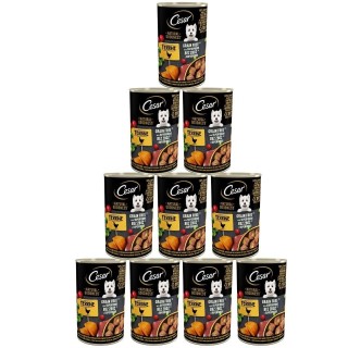 CESAR Natural Goodness in Terrine 12x400g, reich an Huhn mit Süßkartoffeln, Erbsen und Preiselbeeren