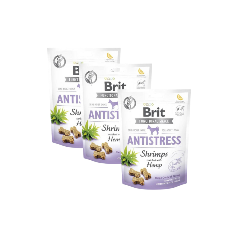 BRIT Care Dog Functional Snack Shrimp Anatistress 3x150 g Garnelen-Leckerbissen gegen Stress