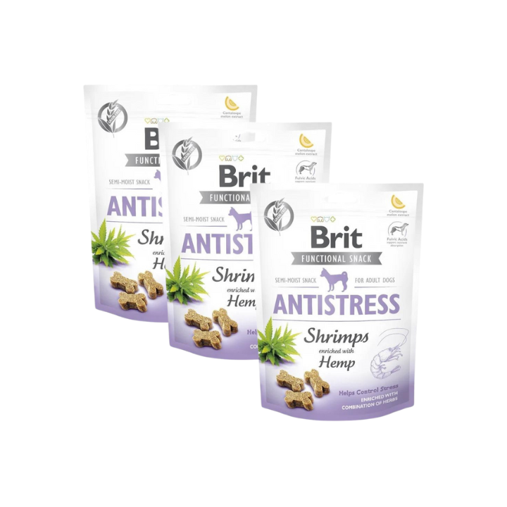 BRIT Care Dog Functional Snack Shrimp Anatistress 3x150 g Garnelen-Leckerbissen gegen Stress