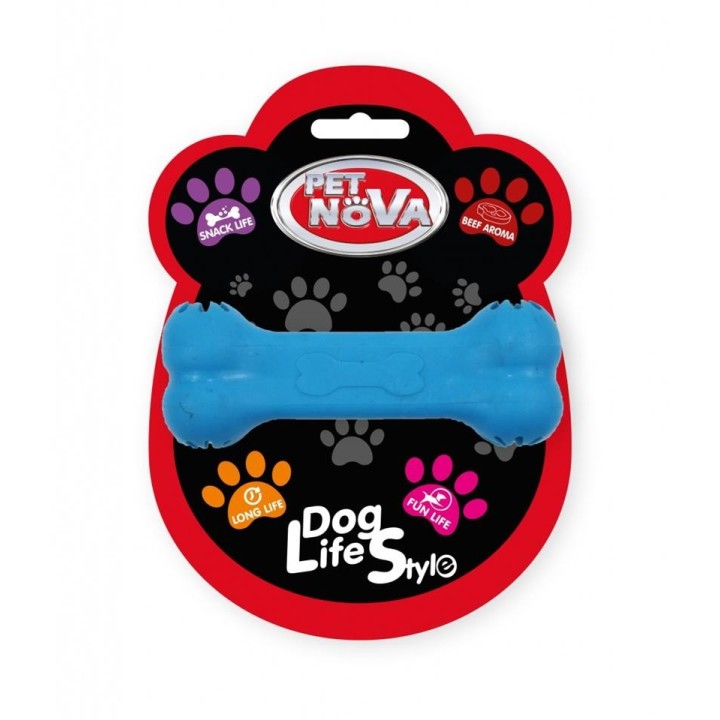 PET NOVA DOG LIFE STYLE Hundespielzeug Kauspielzeug Rindfleisch Geschmack 11cm Blau