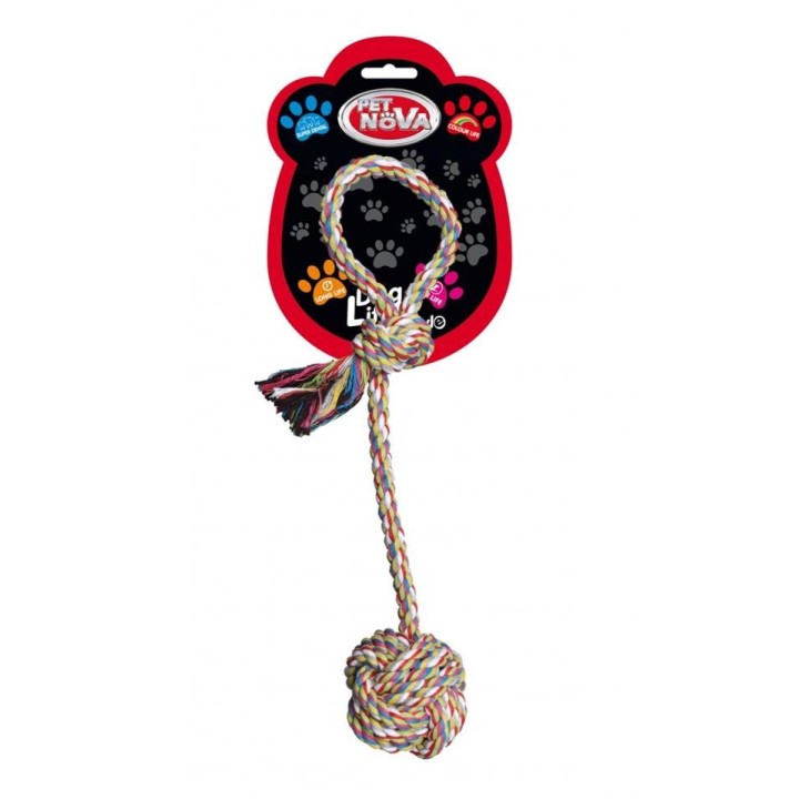 PET NOVA DOG LIFE STYLE Baumwollseilball 5 x 27 cm Superdental