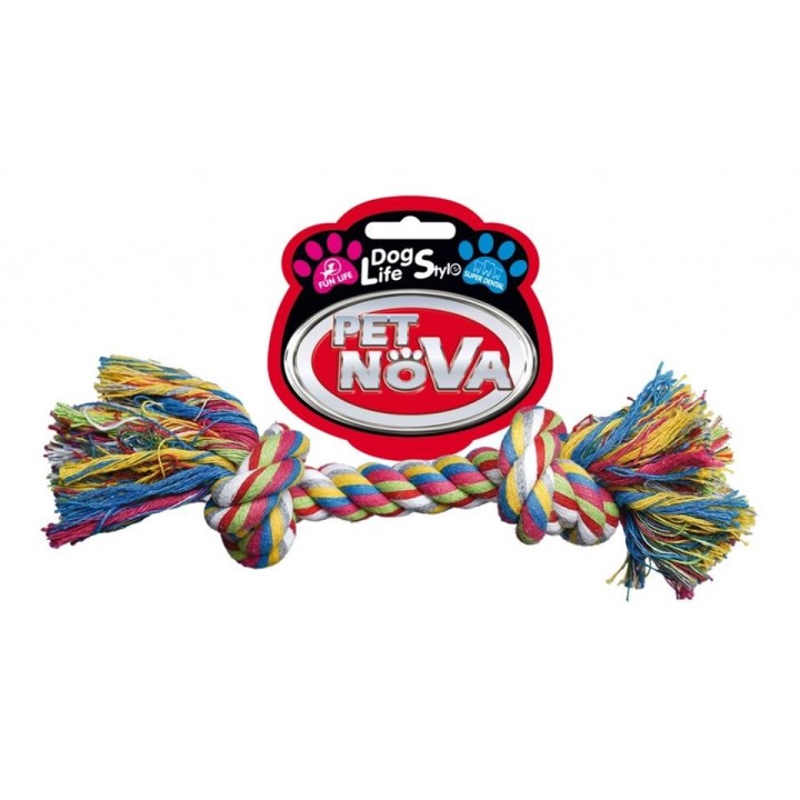 PET NOVA DOG LIFE STYLE Superdental Hundespielzeug, Baumwollseil für den Hund 17 cm