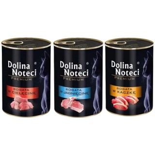 DOLINA NOTECI Premium Mix mit Fleisch für Katzen 24x400g.