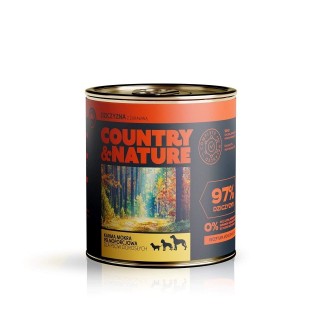 COUNTRY&amp,NATURE Getreidefreies Nassfutter mit Wild und Preiselbeeren 850g