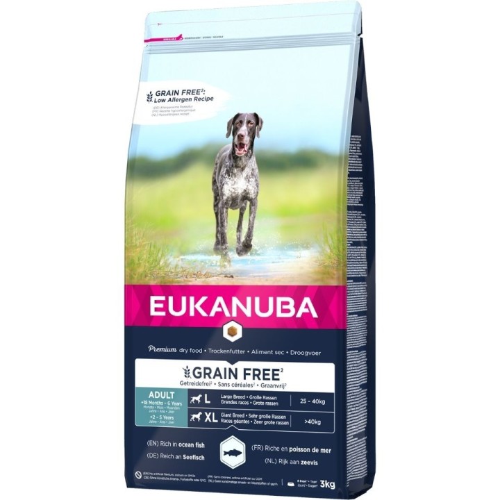 EUKANUBA Grain Free Large Adult Hundefutter 3 kg