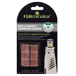 FURMINATOR Schleifbänder mit 120er Körnung Ersatzteil für den FURminator Krallenschleifer, 6 Stück