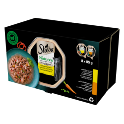 SHEBA Nature’s Collection 8x85 g Nassfutter mit Huhn und Truthahn in Soße für adulte Katzen