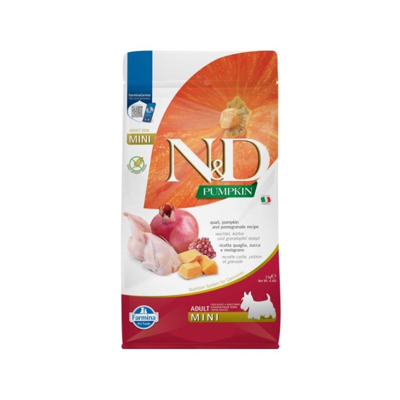 FARMINA N&amp,D Pumpkin Dog Adult mini Quail, pumpkin, pomegranate 2 kg