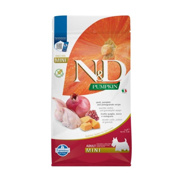 FARMINA N&amp,D Pumpkin Dog Adult mini Quail, pumpkin, pomegranate 2 kg
