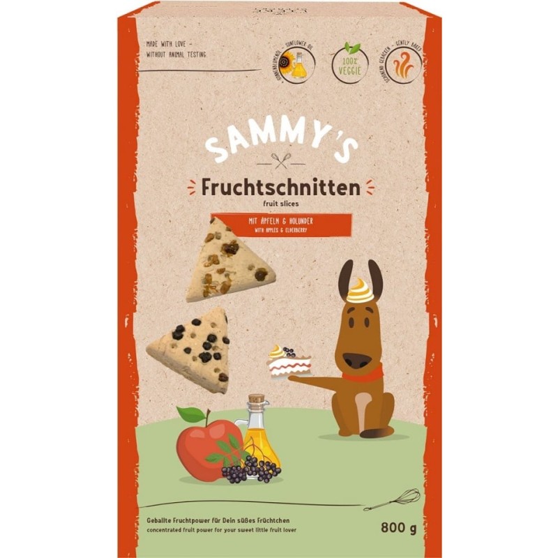 BOSCH SAMMY’S Fruchtschnitten mit Äpfeln &amp, Holunder 800 g