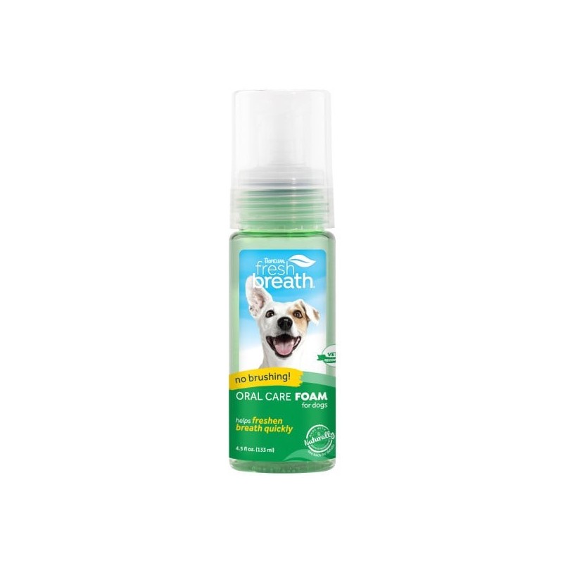 TROPICLEAN Fresh Breath Mint Oral Care Foam Dog 133ml