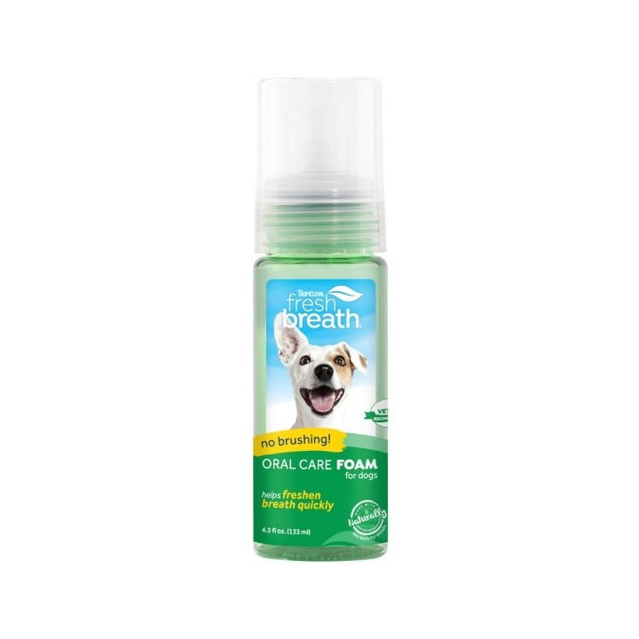 TROPICLEAN Fresh Breath Mint Oral Care Foam Dog 133ml