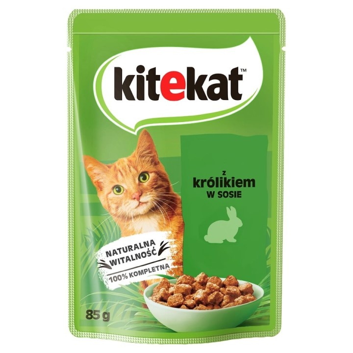 KITEKAT 85 g : Kaninchen in Soße für adulte Katzen