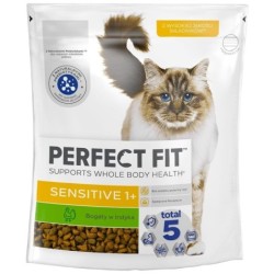 PERFECT FIT (Sensitive 1+) 750 g Reich an Truthahn – Trockenfutter für Katzen mit empfindlichem Verdauungssystem