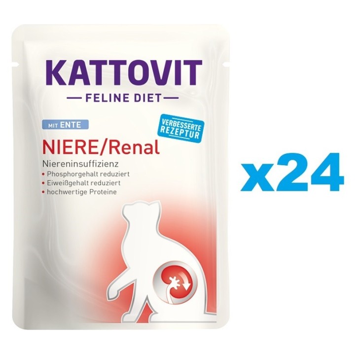 KATTOVIT Feline Diet Niere/Renal Ente 24 x 85 g