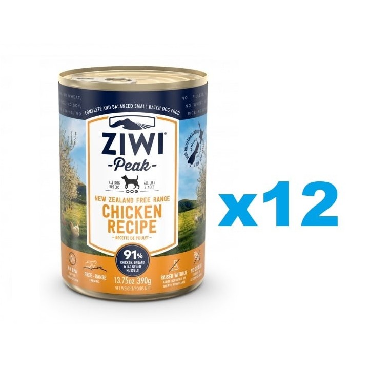 ZIWIPEAK Dog Chicken Huhn 12 x 390 g