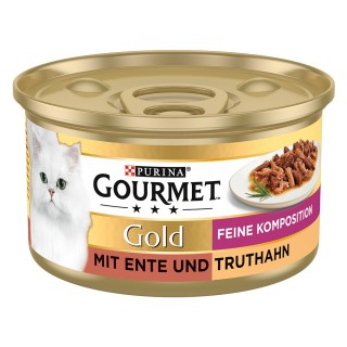 Gourmet Gold Feine Komposition 12 x 85 g - Ente & Truthahn