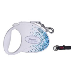FLEXI automatische Hundeleine Glam Splash Ocean M Tape 5m weiß