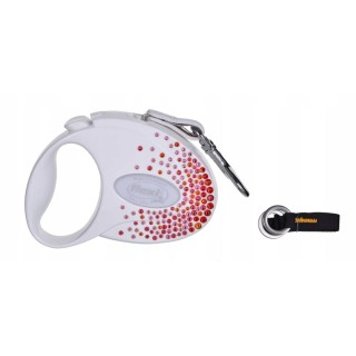 FLEXI automatische Hundeleine Glam Splash Orient S Tape 3m weiß