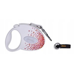 FLEXI automatische Hundeleine Glam Splash Orient S Tape 3m weiß