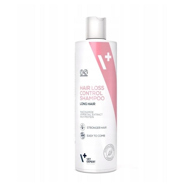 VET EXPERT Hair Loss Control Shampoo 250 ml: Shampoo zur Reduzierung des Haarens für langhaarige Rassen.