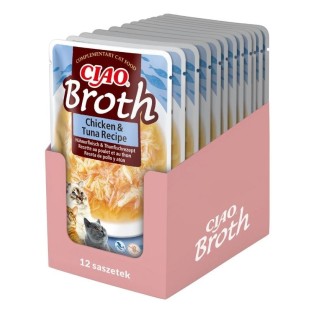 INABA CIAO Broth Hühner- und Thunfischbrühe für Katzen 12x40g