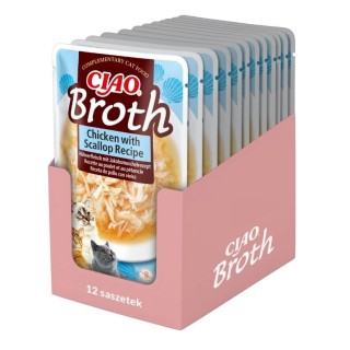 INABA CIAO Broth Hühner- und Jakobsmuschelbouillon für Katzen 12x40g