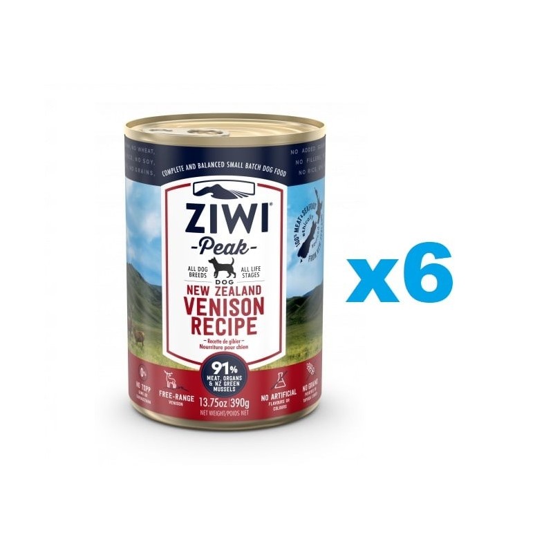 ZIWIPEAK Dog Venison Hirsch 6x390 g