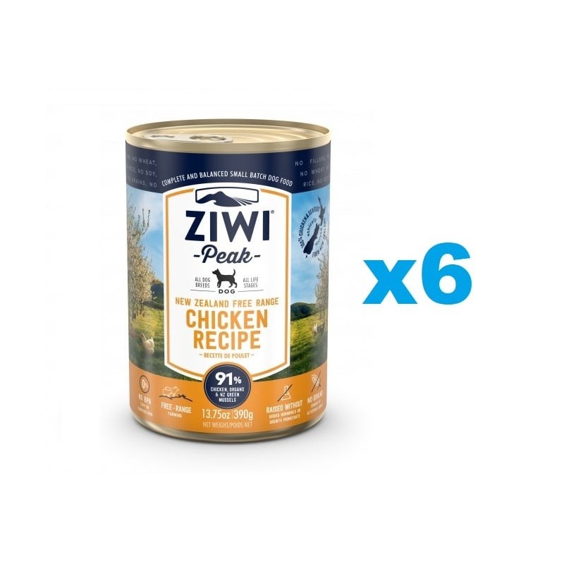 ZIWIPEAK Dog Chicken Huhn 6x390 g