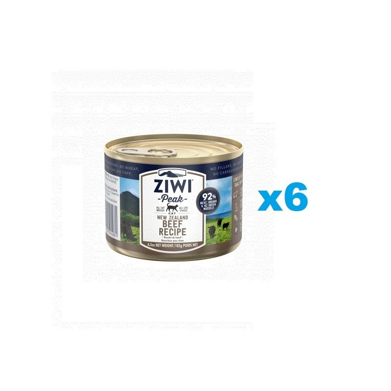 ZIWIPEAK Cat Beef Rind 6x185 g