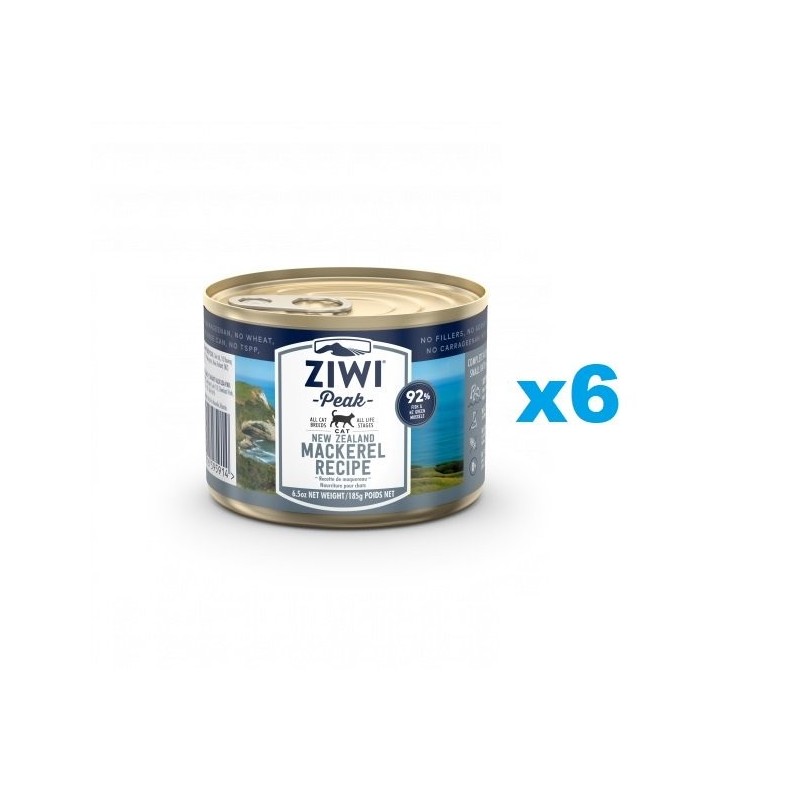 ZIWIPEAK Cat Mackerel Makrele 6x185 g