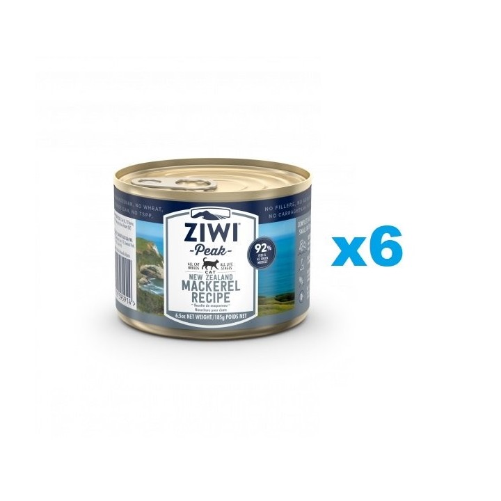 ZIWIPEAK Cat Mackerel Makrele 6x185 g