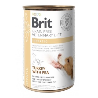 BRIT Veterinary Diet Hepatic Turkey, Pea Nassfutter für Hunde 400g