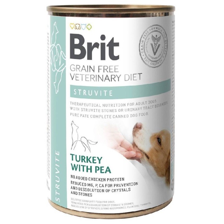 BRIT Veterinary Diet Struvite Turkey, Pea Nassfutter für Hunde 400g