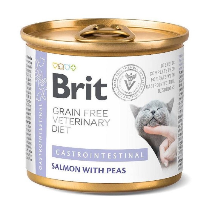 BRIT Veterinary Diet Gastrointestinal Salmon, Pea Katzennassfutter 200 g