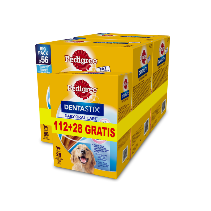 PEDIGREE DentaStix (Große Hunderassen) Zahnpflegeprodukte für Hunde 56 + 28 St.
