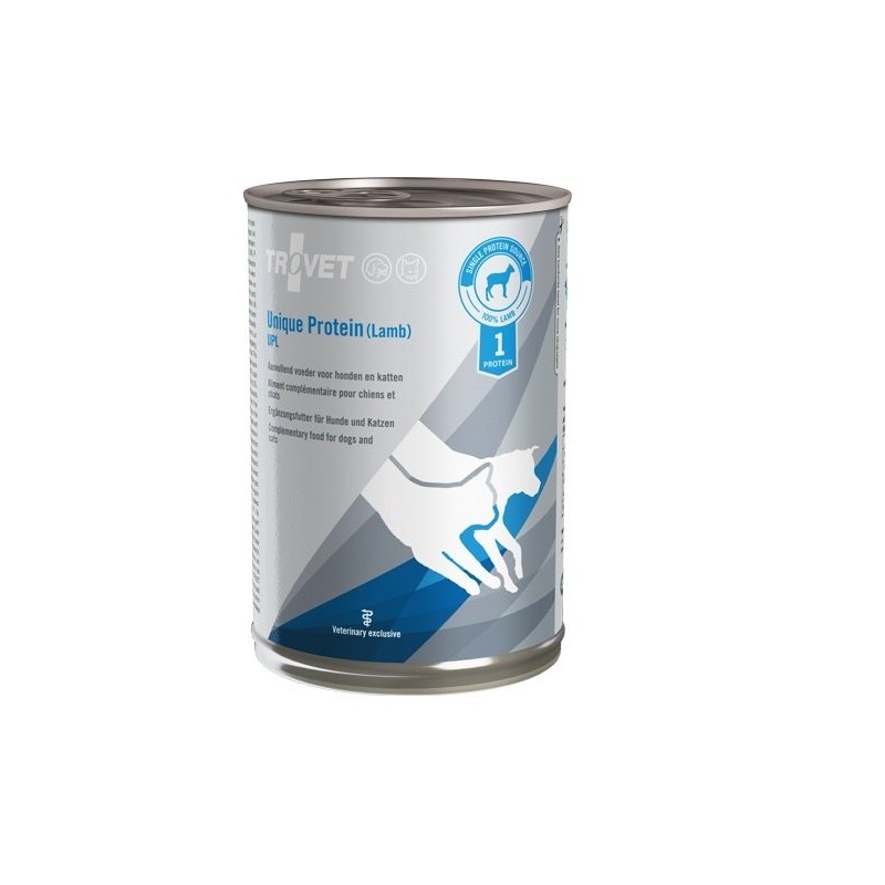 TROVET Unique Protein Lamb UPL Nassfutter für Hunde und Katzen mit Lammfleisch 6x400g