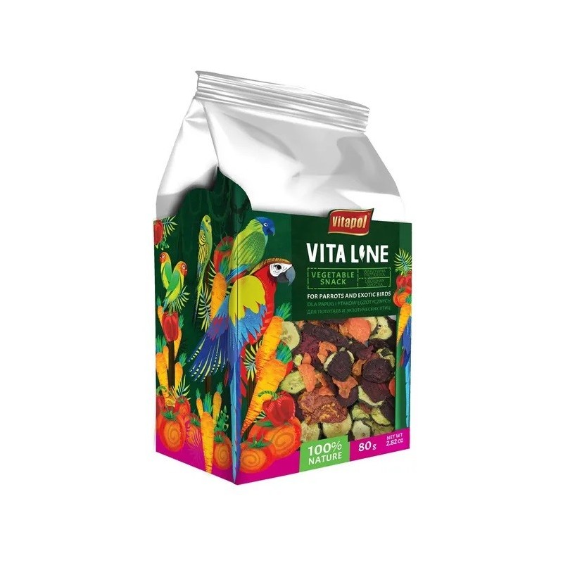VITAPOL Gemüsesnack für Papageien und exotische Vögel 80g