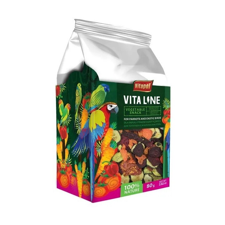 VITAPOL Gemüsesnack für Papageien und exotische Vögel 80g
